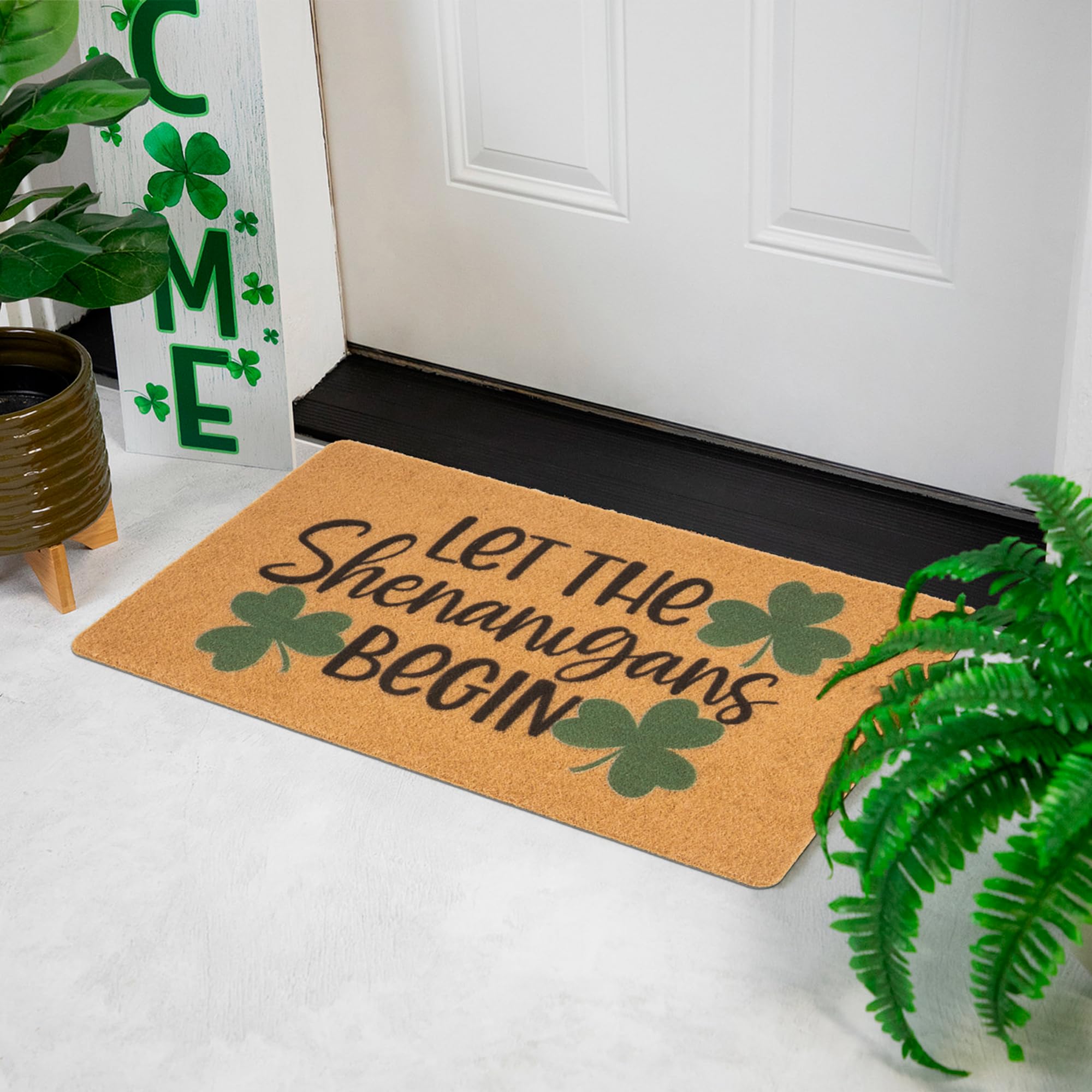 INOGIH Durable stitched edges ensure long-lasting porch rug performance
