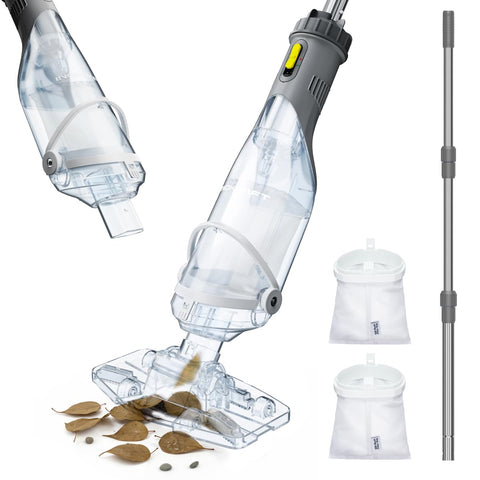 InoKraft pool vacuum with extendable pole for effortless above-ground cleaning