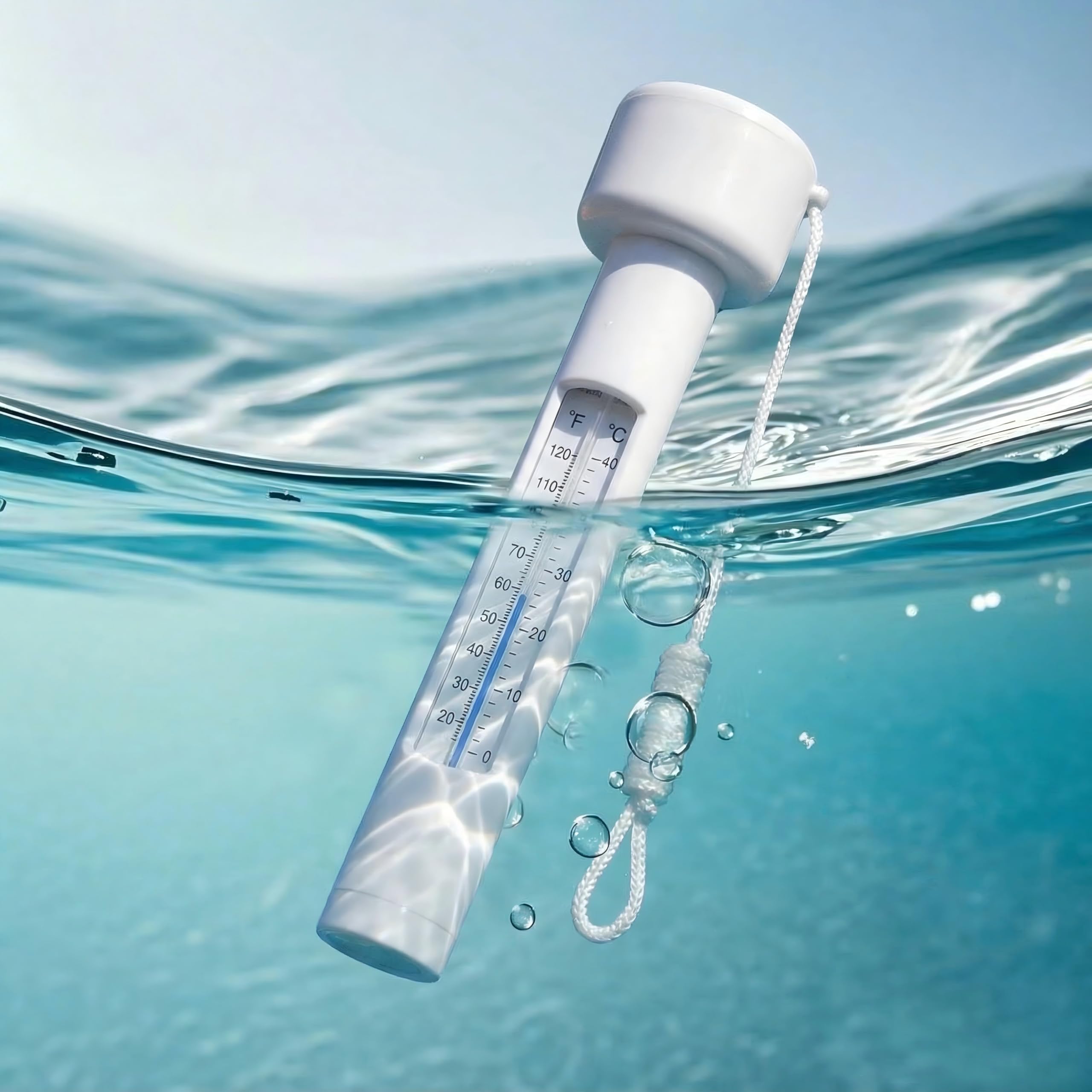 Inpool easy-read thermometer display aiding quick water temperature monitoring