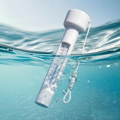 Inpool easy-read thermometer display aiding quick water temperature monitoring