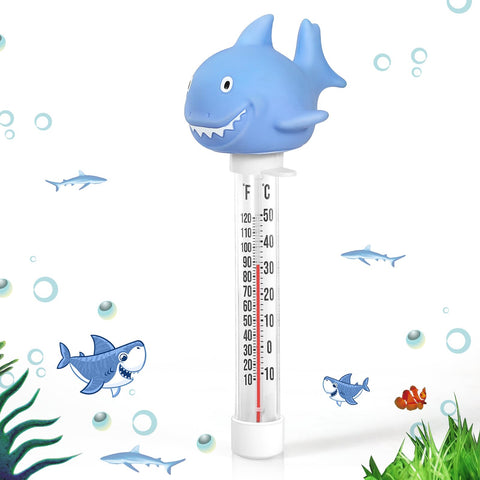 Inpool large-readout thermometer displays Fahrenheit and Celsius for quick water checks.
