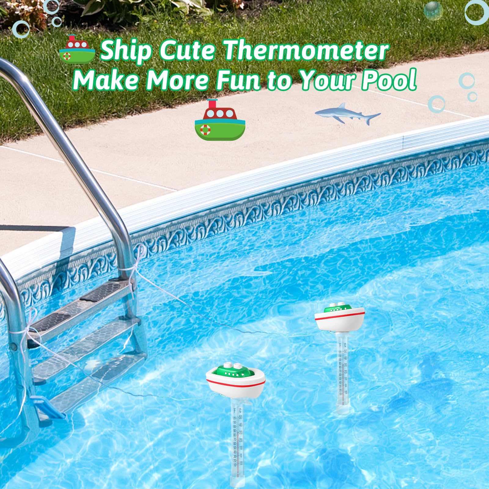 Inpool thermometer ideal for ice baths and hot tubs for quick temp checks.