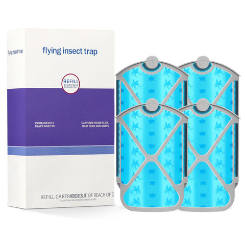 INRAGEO insect trap refill kit with four cartridges for continuous home protection.