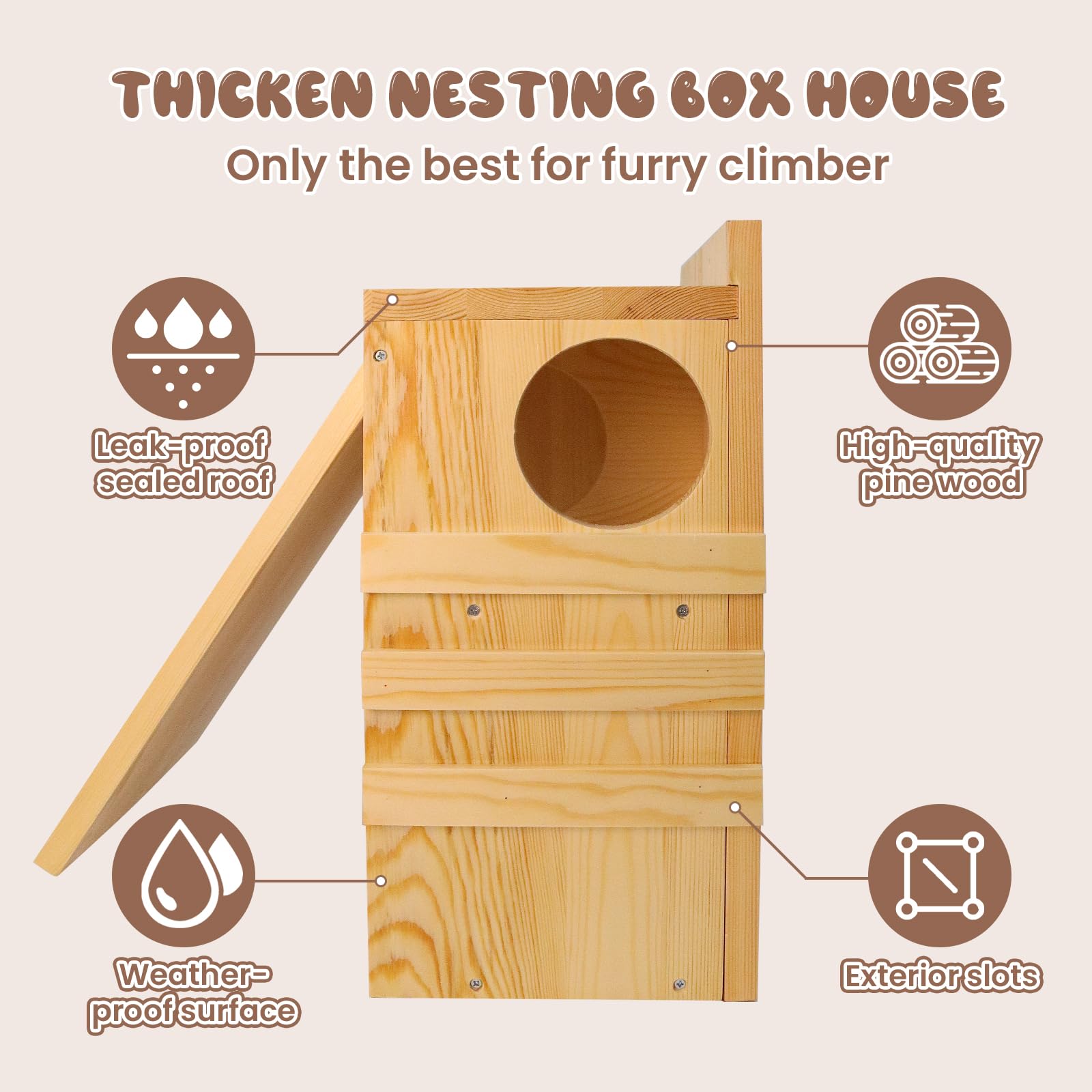 INRLKIT Squirrel House with baffle demonstrates raccoon deterrence for small wildlife