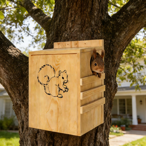 INRLKIT Squirrel House DIY paint-ready surface invites personalization