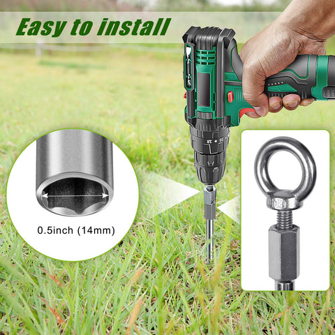 Insaga four-pack ground anchor set for multi-site stability