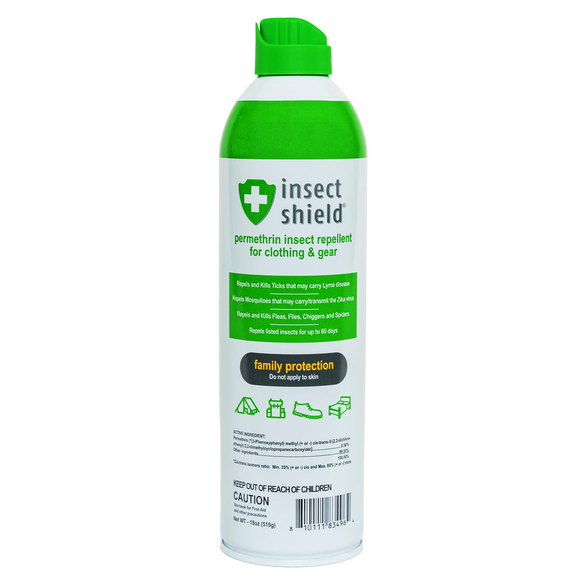 Insect Shield Premium Permethrin Spray bottle pour protects gear during outdoor trips