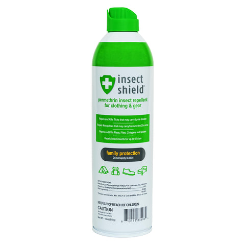 Insect Shield Premium Permethrin Spray bottle pour protects gear during outdoor trips