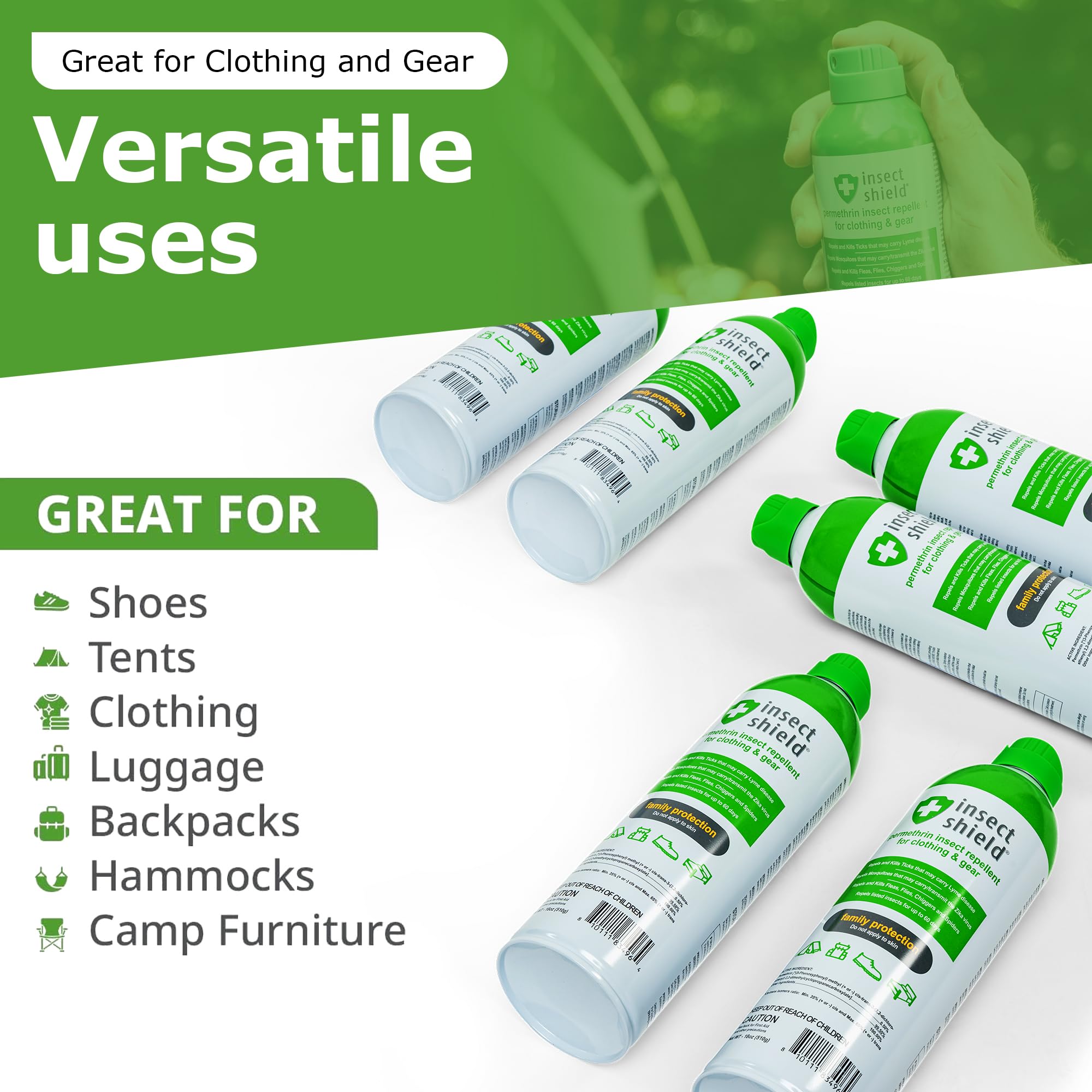 Insect Shield Premium Permethrin Spray creates invisible barrier for clothing and gear