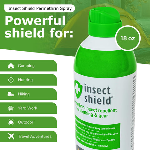 Insect Shield Premium Permethrin Spray pack of two for travel-ready use