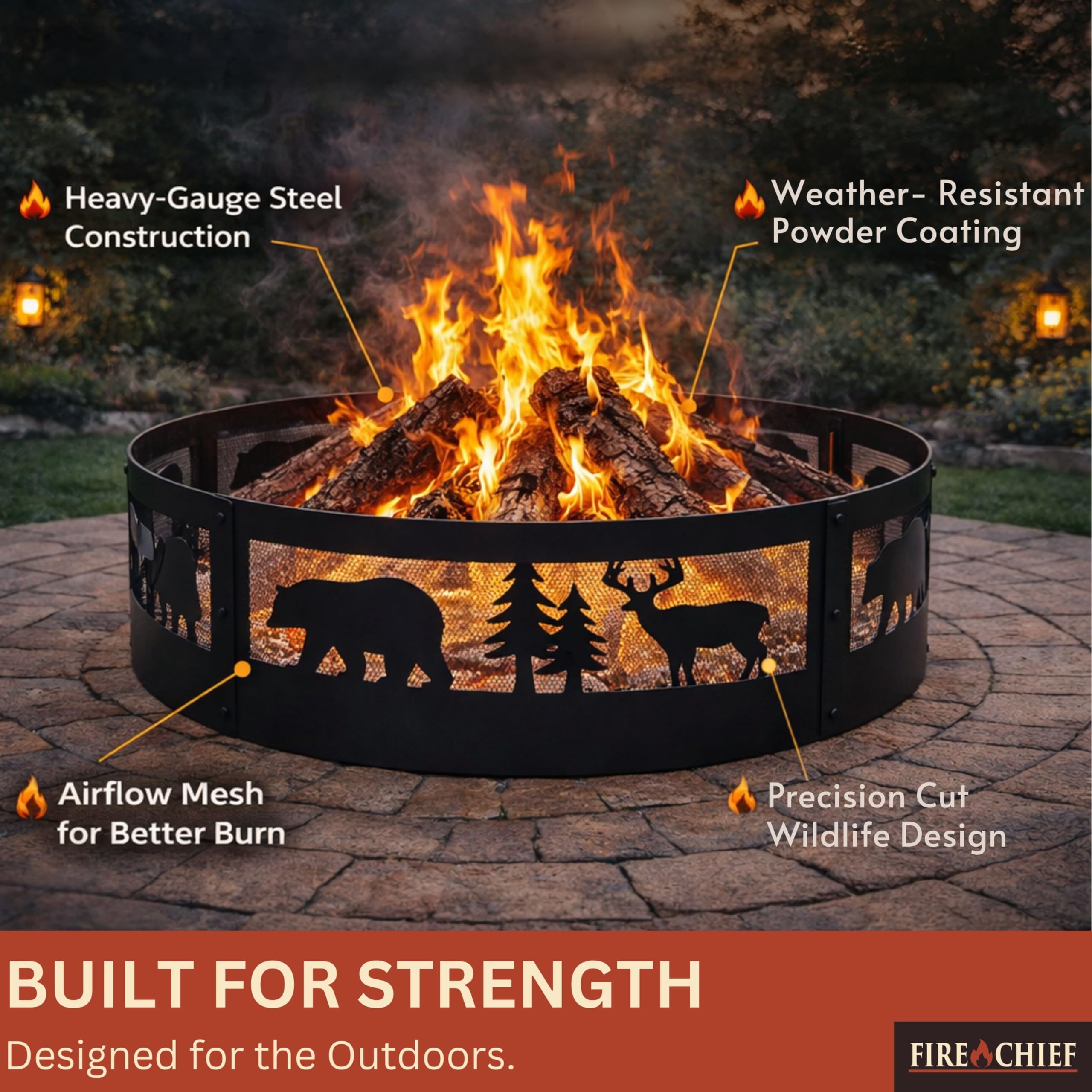 InSideOut fire ring insert for stone pits, easy retrofit.