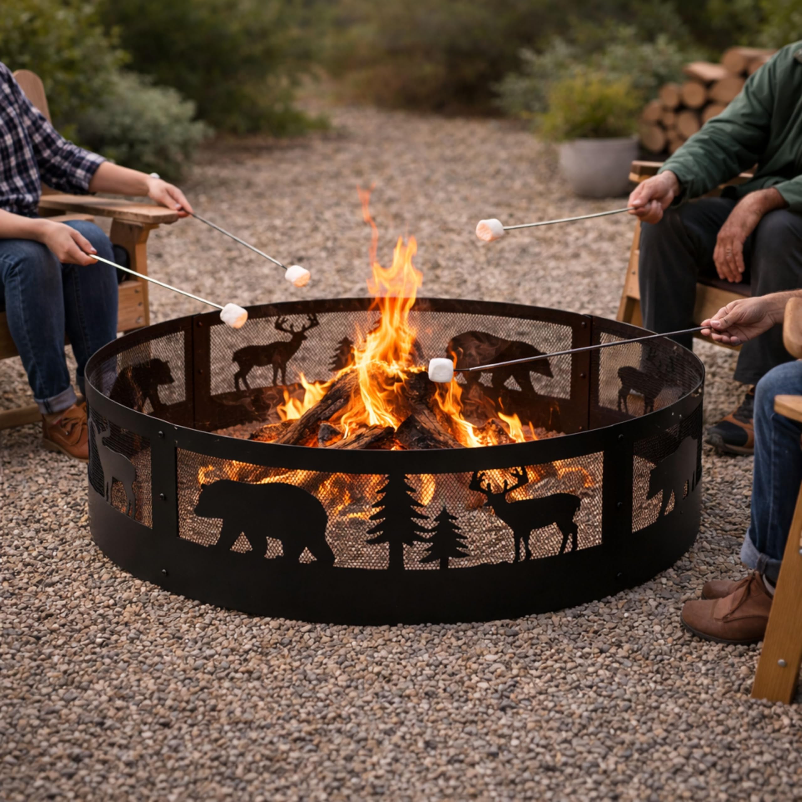 InSideOut steel insert in campfire setup, durable and reliable.