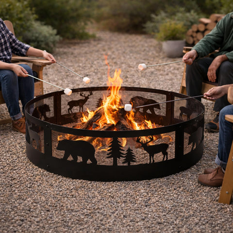 InSideOut steel insert in campfire setup, durable and reliable.