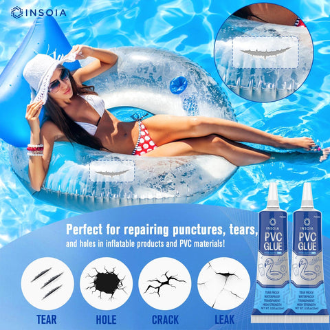 INSOIA liquid PVC glue tube for airtight sealing on inflatables