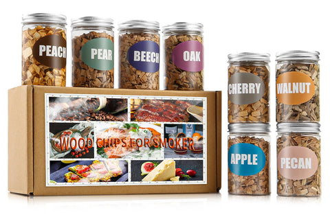 INSISART Apple wood chips for smoking; fruity aroma for beef and poultry.