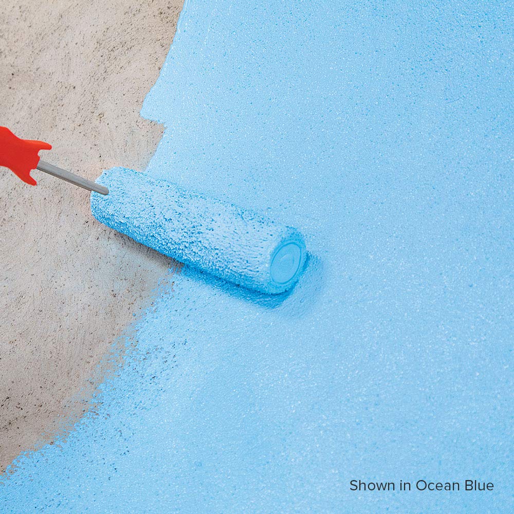 INSL-X pool paint brush demonstrates smooth application technique.