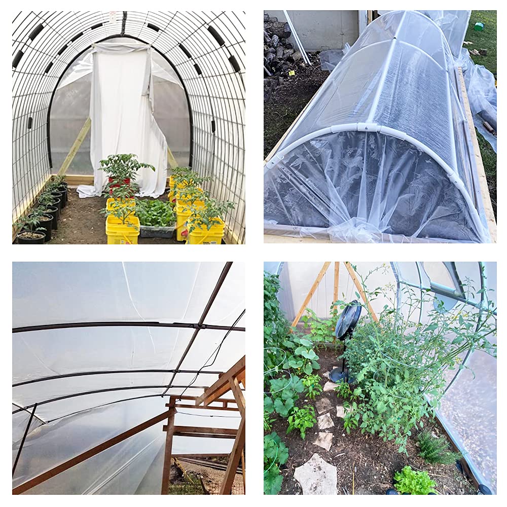Inslat UV-resistant greenhouse plastic cover protects crops under bright sun.
