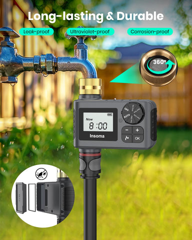 IP55 waterproof timer protects electronics in garden environments