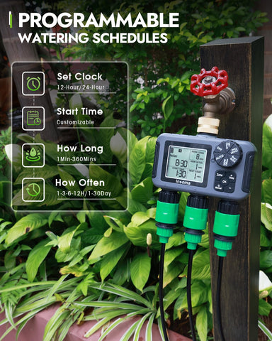 Insoma timer features a large LCD display for easy scheduling.