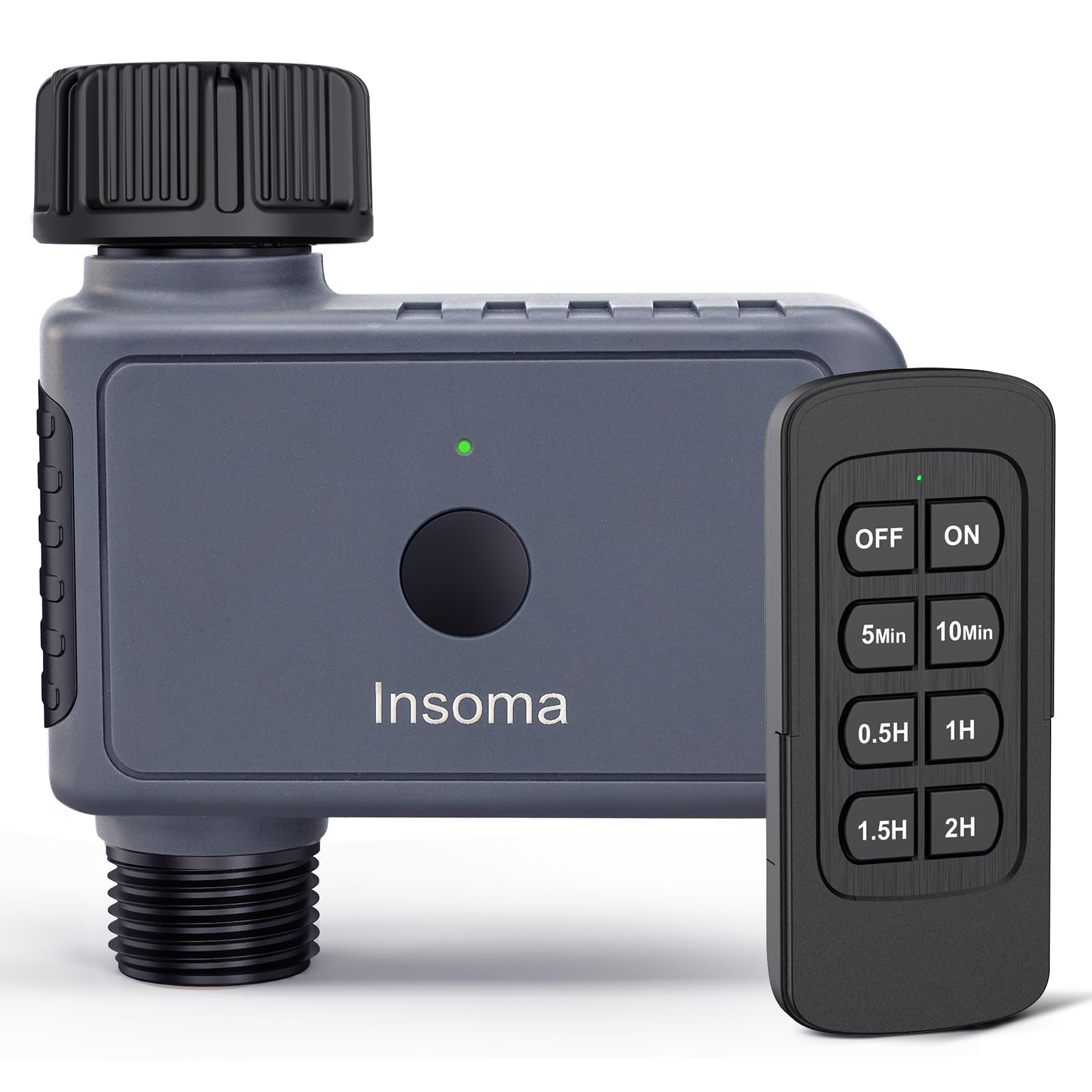 Insoma sprinkler timer remote control enabling hands-free lawn watering
