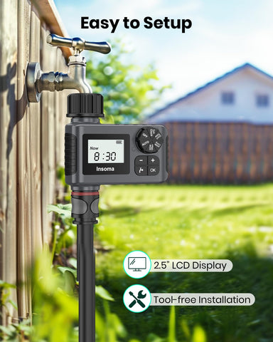 Insoma water timer accessories including seal tape and adapters.