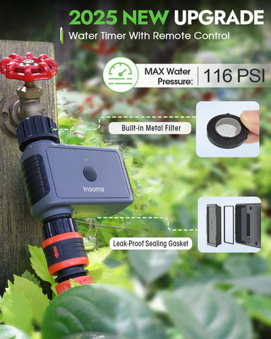 Insoma water timer hose setup demonstrates easy connection to a standard hose