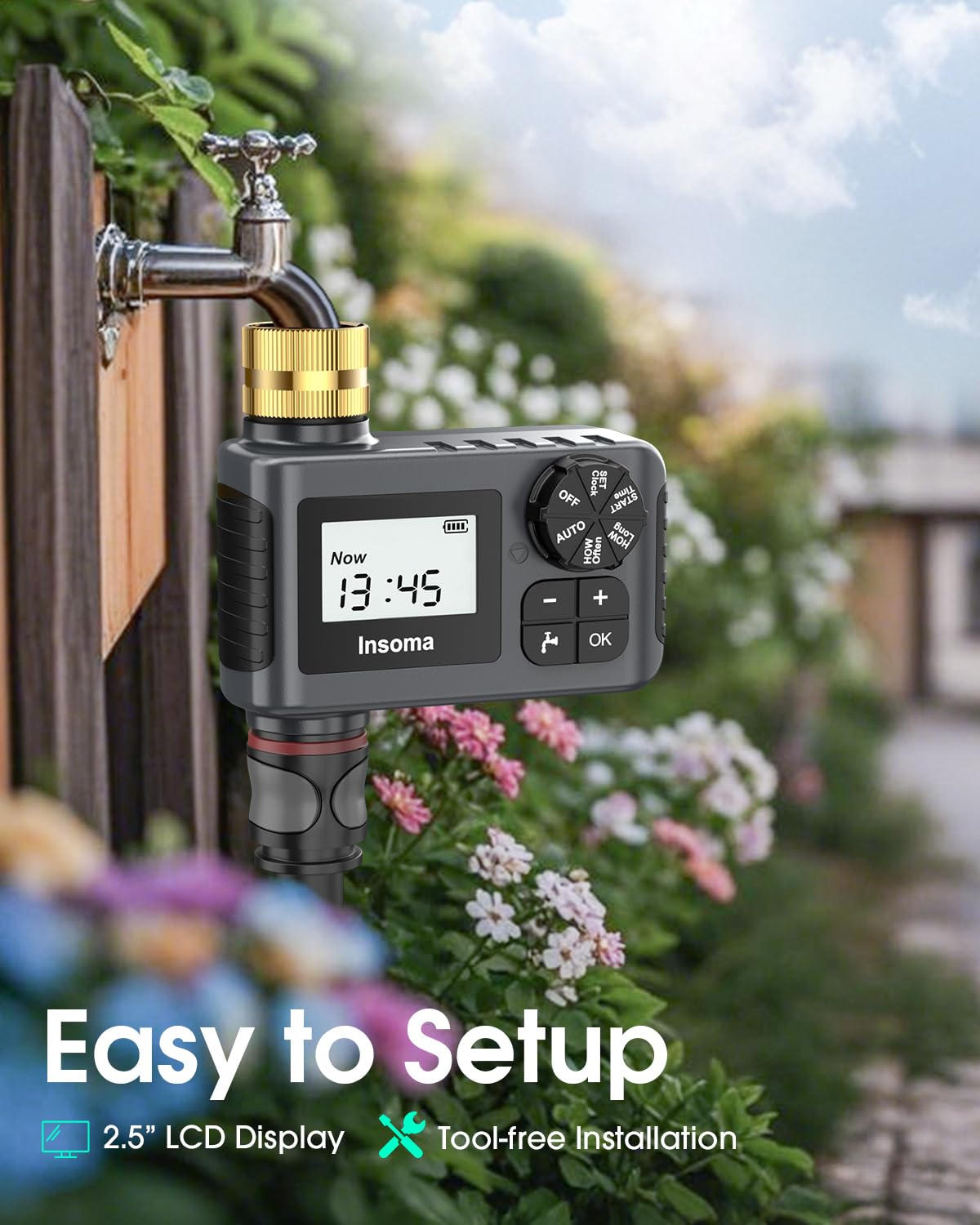 Insoma multi scene irrigation suitable for garden lawn greenhouse and pool areas