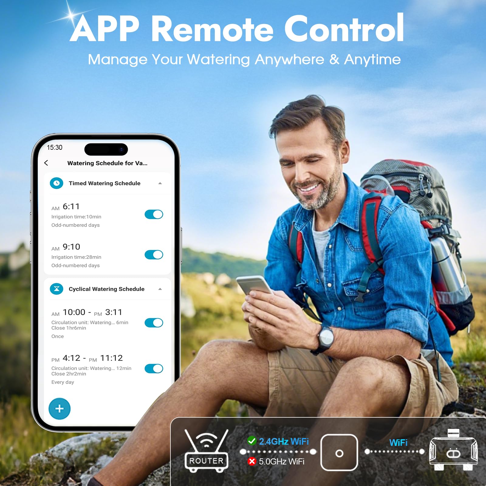 Insoma wifi sprinkler timer app control lets you schedule watering remotely