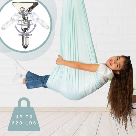 Inspire Innovations sensory swing outdoor setup in a sheltered space