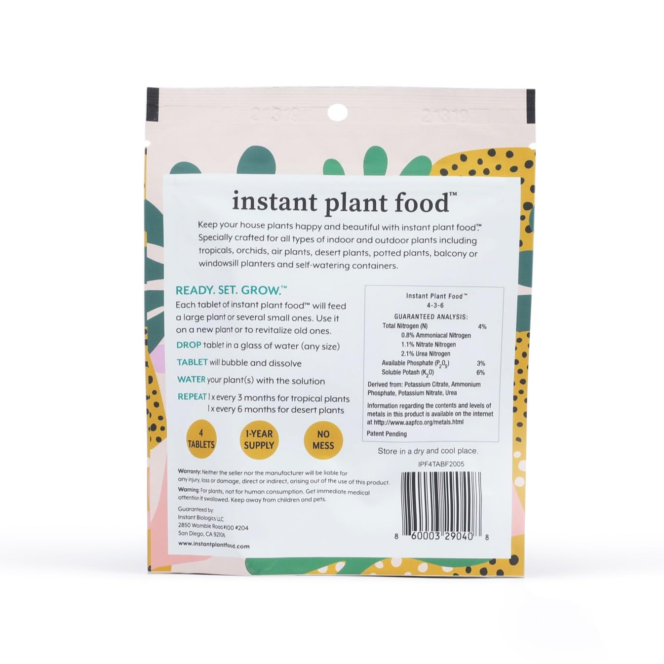 INSTANT BIOLOGICS made in USA ensures reliable production standards.