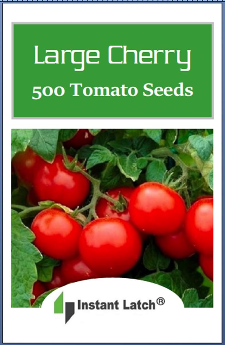 Instant Latch 500 Cherry Tomato Seeds seed packet for home gardens; easy to plant in warm-season plots.