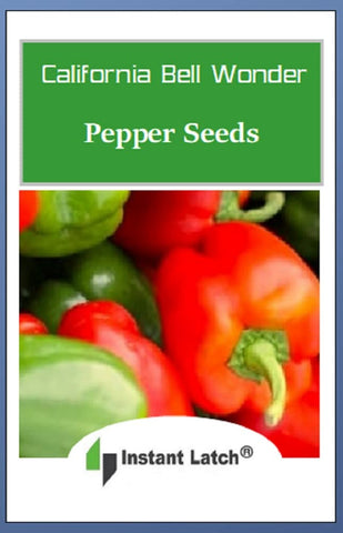 Instant Latch California Wonder pepper fruit showcasing crisp, sweet harvest potential