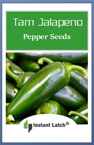 Instant Latch jalapeño tam pepper seeds closeup, ideal for planning warm-season peppers.