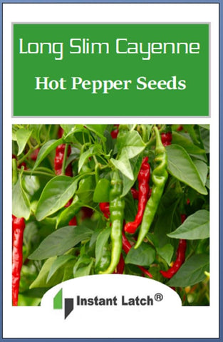 Instant Latch Long Slim Cayenne seeds planted in soil for a fast harvest.