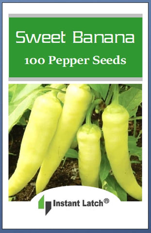 Instant Latch Sweet Banana Pepper seeds ready to plant directly in warm-season soil.