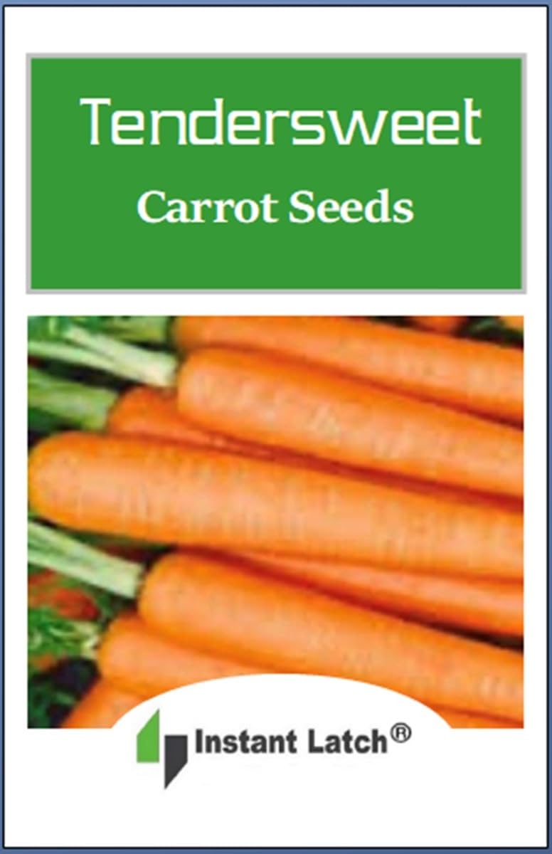 Instant Latch Tendersweet carrot seeds garden setup, perfect for outdoor planting and season-long yields.