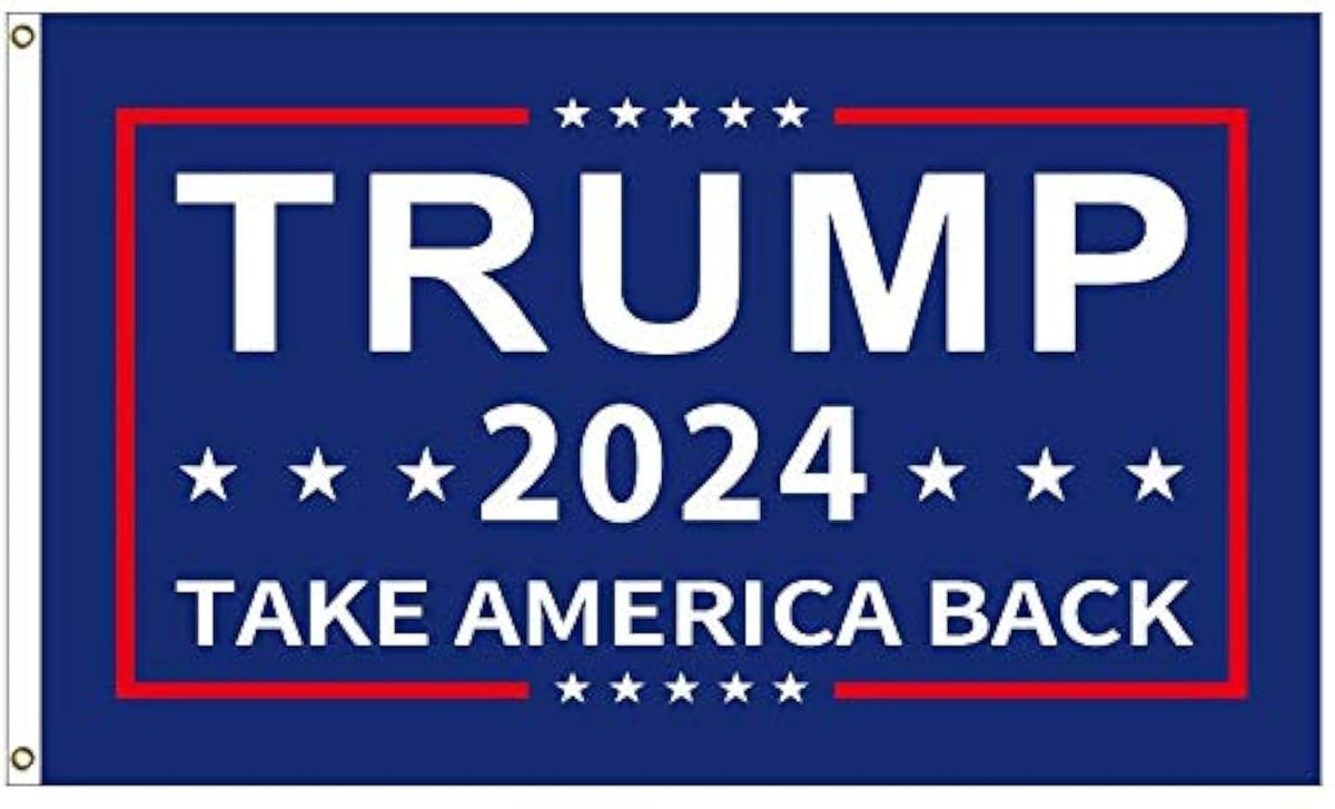 Inteluck Trump 2024 flag 3x5ft hanging indoors or outdoors for bold display.