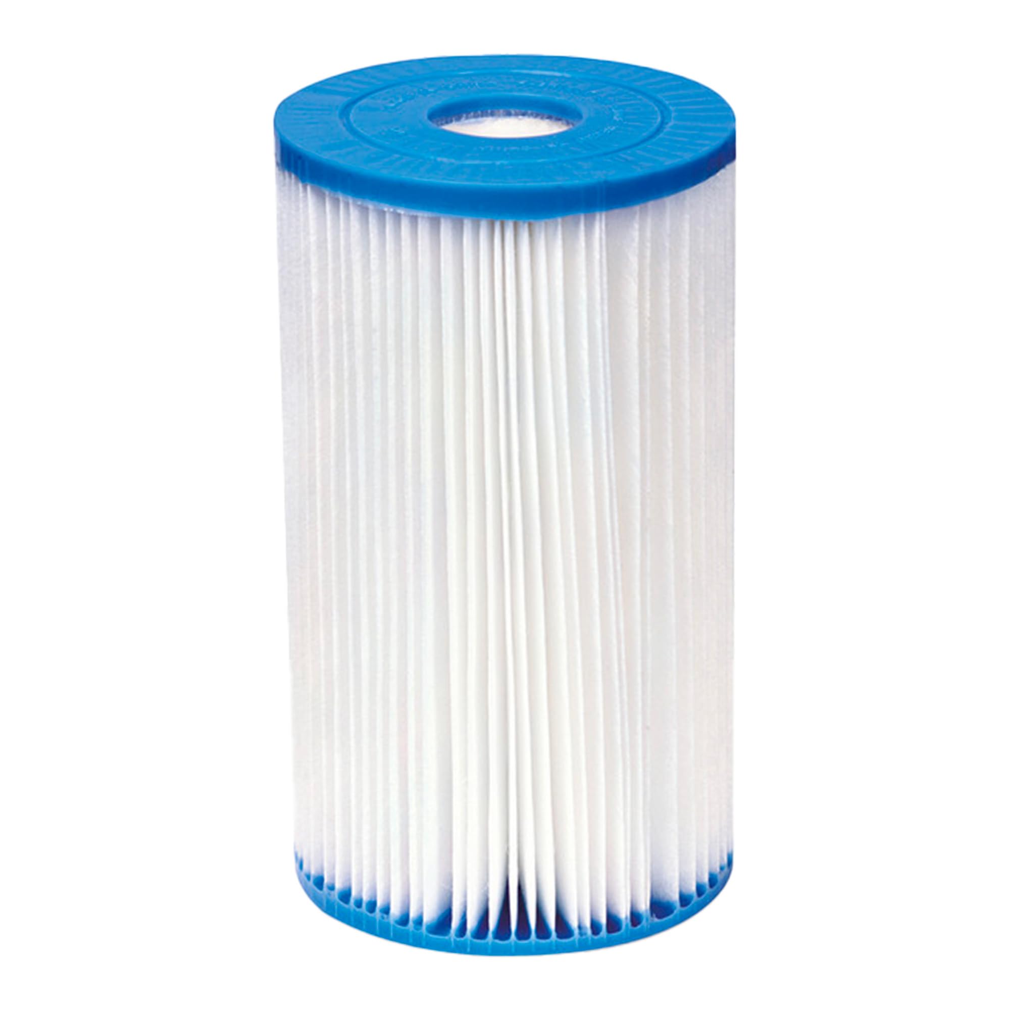 Intex 10-inch tall by 5.75-inch diameter cartridge for easy replacement.