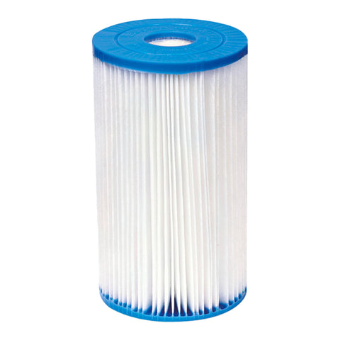 Intex 10-inch tall by 5.75-inch diameter cartridge for easy replacement.