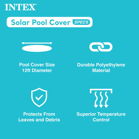 Intex 28012E reduces evaporation helping extend swimming time