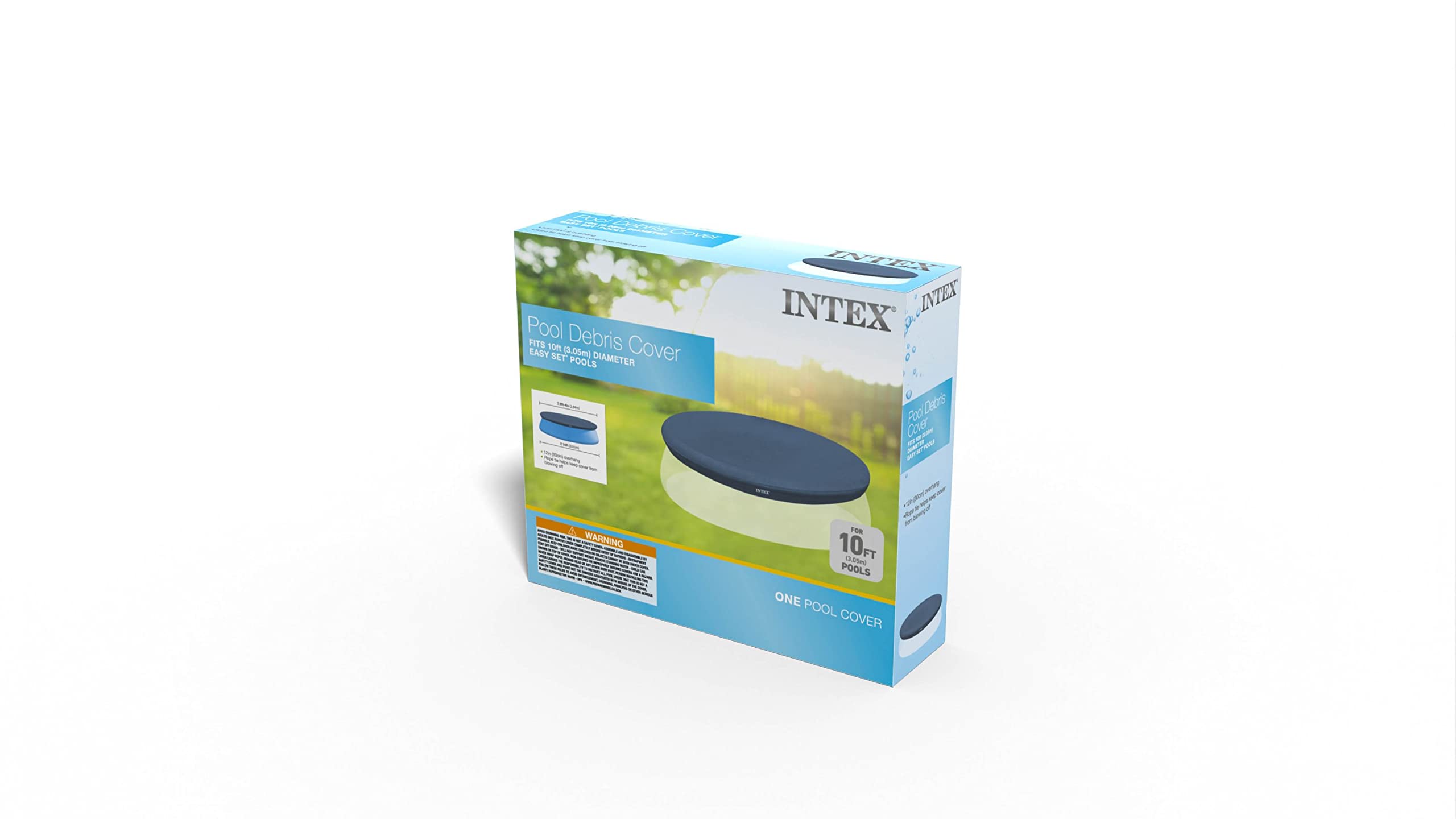 Intex 28021E drain holes prevent water pooling on the cover
