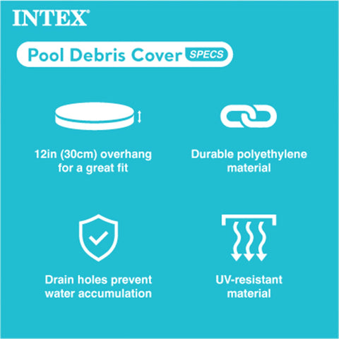 Drain holes on the Intex 28021E cover prevent water pooling