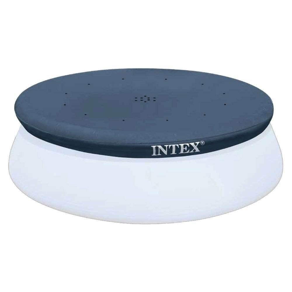 Intex 28021E pool cover with rope tie for quick setup and snug edge