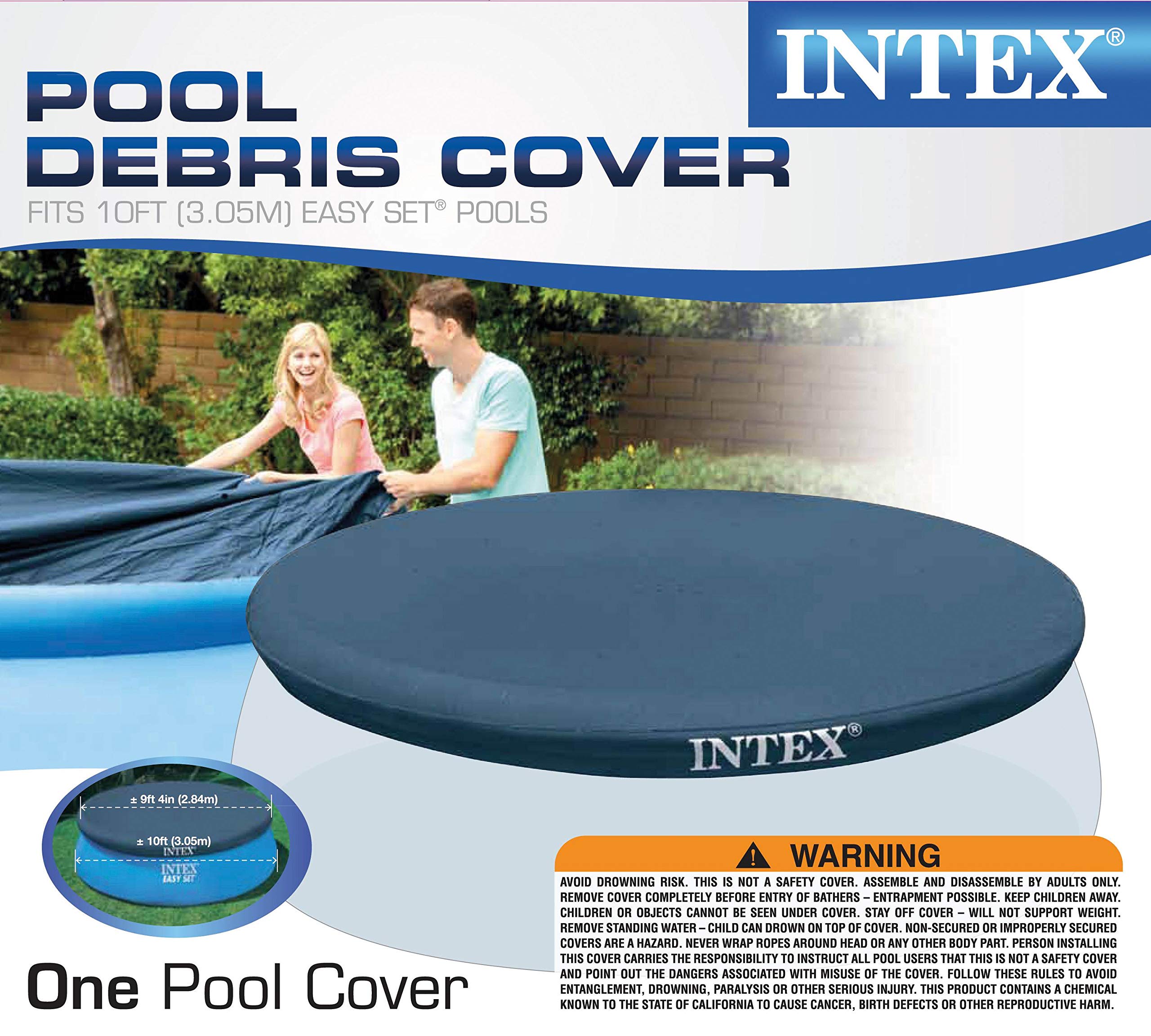 Intex 28021E snug edge fit on 10 ft pool