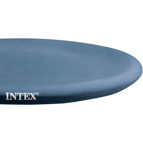 Intex 28026E debris cover blue color complements outdoor pool area
