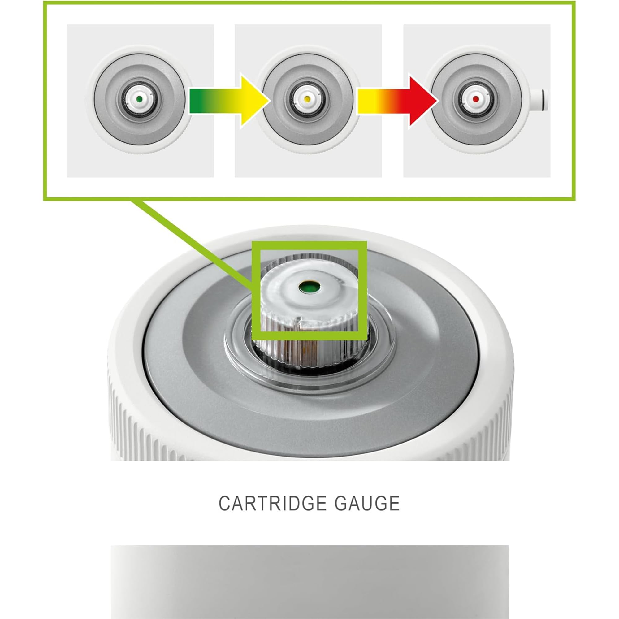 Intex C1500 cartridge gauge indicator demonstrates filter status at a glance.