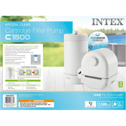 Intex C1500 control panel view showing the compact, user-friendly design.
