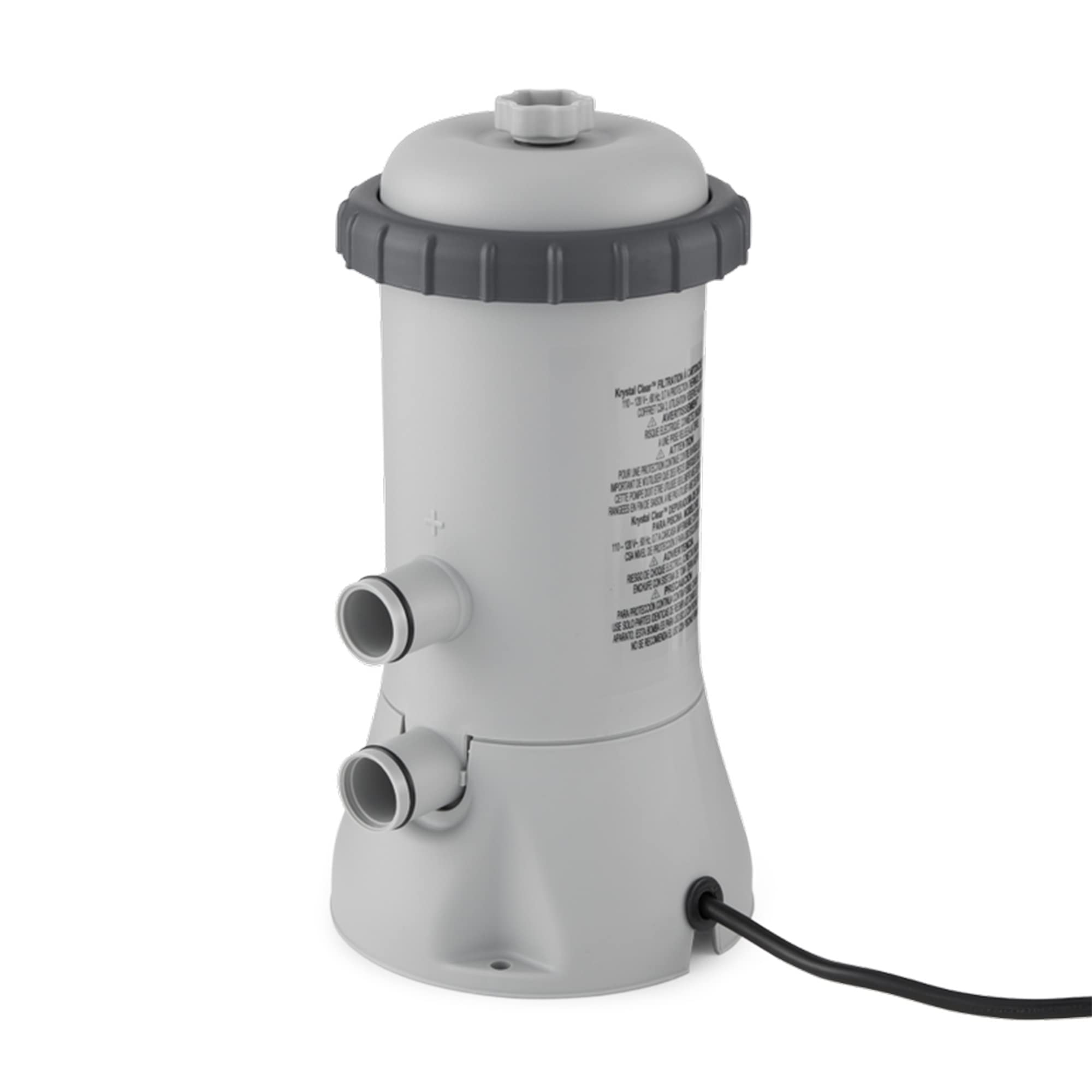 Intex C530 Krystal Clear pump installation showing easy setup for above-ground pool