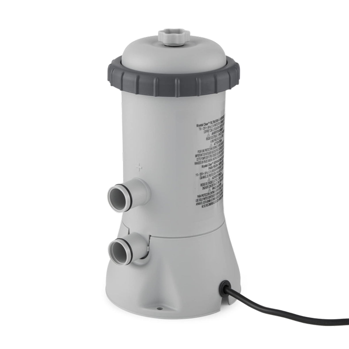 Intex C530 Krystal Clear pump installation showing easy setup for above-ground pool