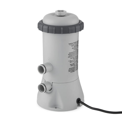 Intex C530 Krystal Clear pump installation showing easy setup for above-ground pool